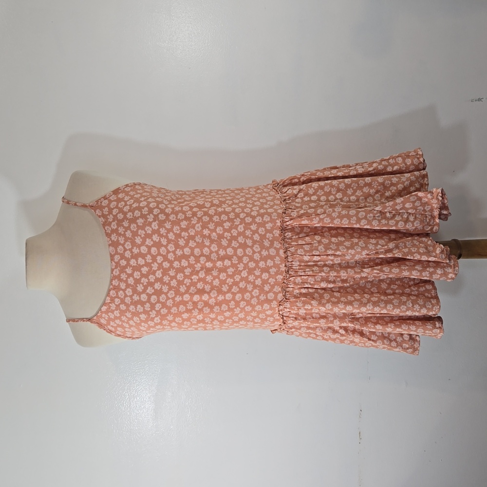 Wild Fable Floral Print Peach & Ivory Dress Small